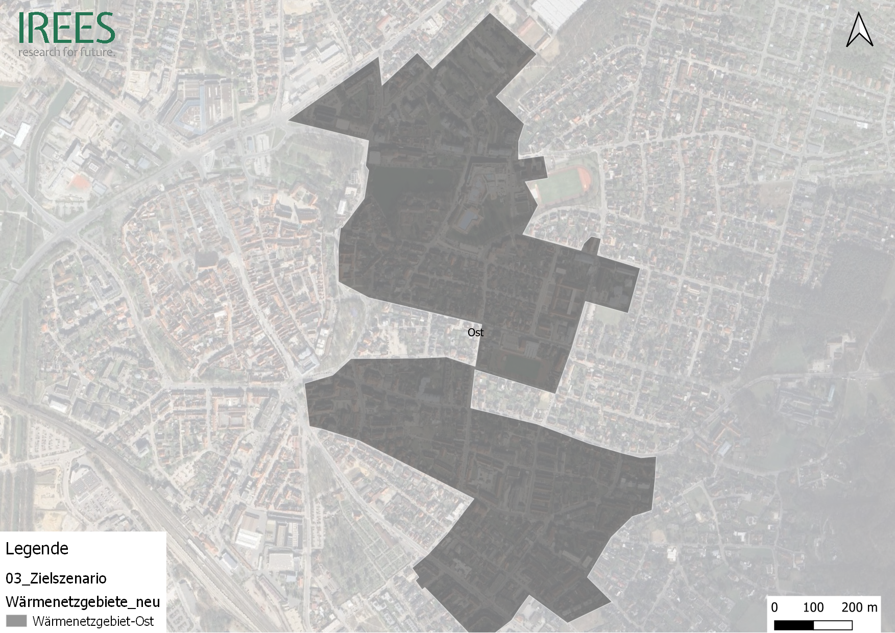 Luftbildkarte der Stadt Neumarkt